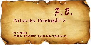 Palaczka Bendegúz névjegykártya